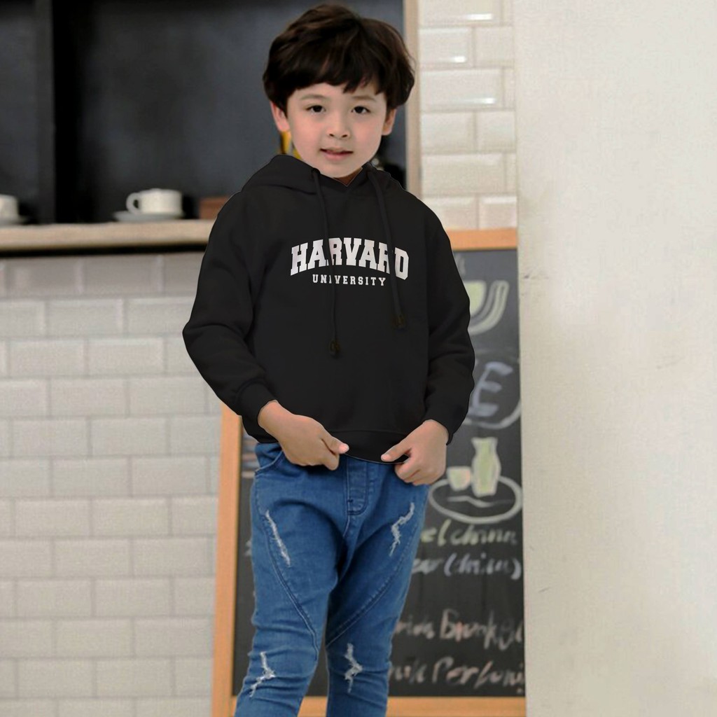 Jaket Hoodie Sweater Anak / HARVARD HITAM / Jaket Hoodie Anak / Grosir BAJU Anak