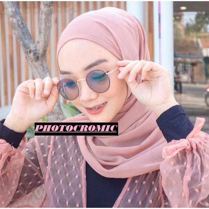 Kacamata Photocromic 8213 Freme Titanium Wanita dan Pria Free Box dan Lap