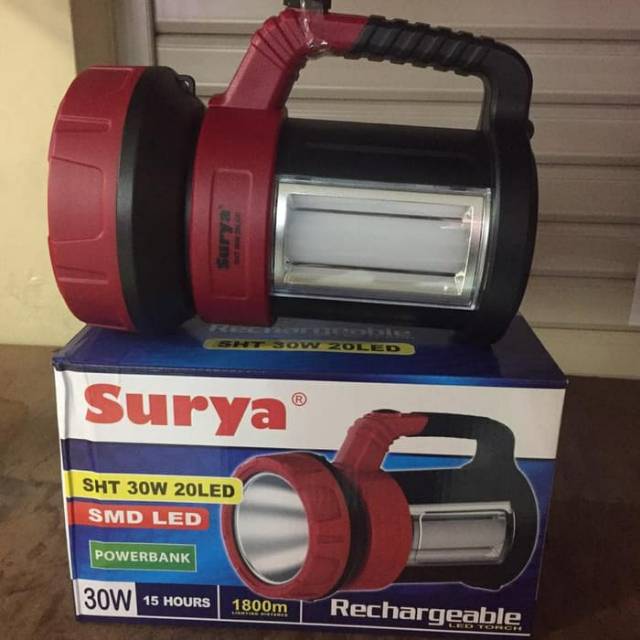 Senter lampu LED Surya SHT 30W Emergency 20LED White with POWER BANK