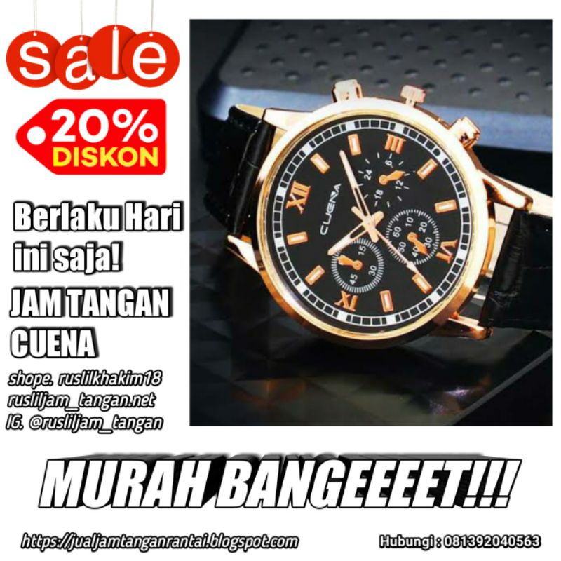 Jual jam tangan pria CUENA Elegan