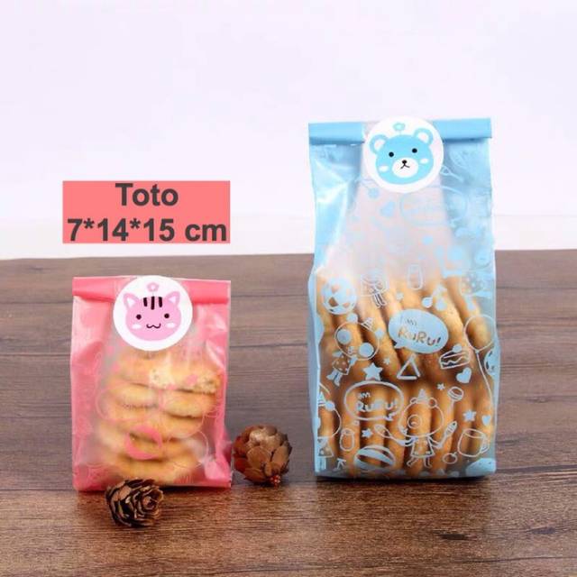 10pcs plastik packing cookies / kemasan plastik lucu