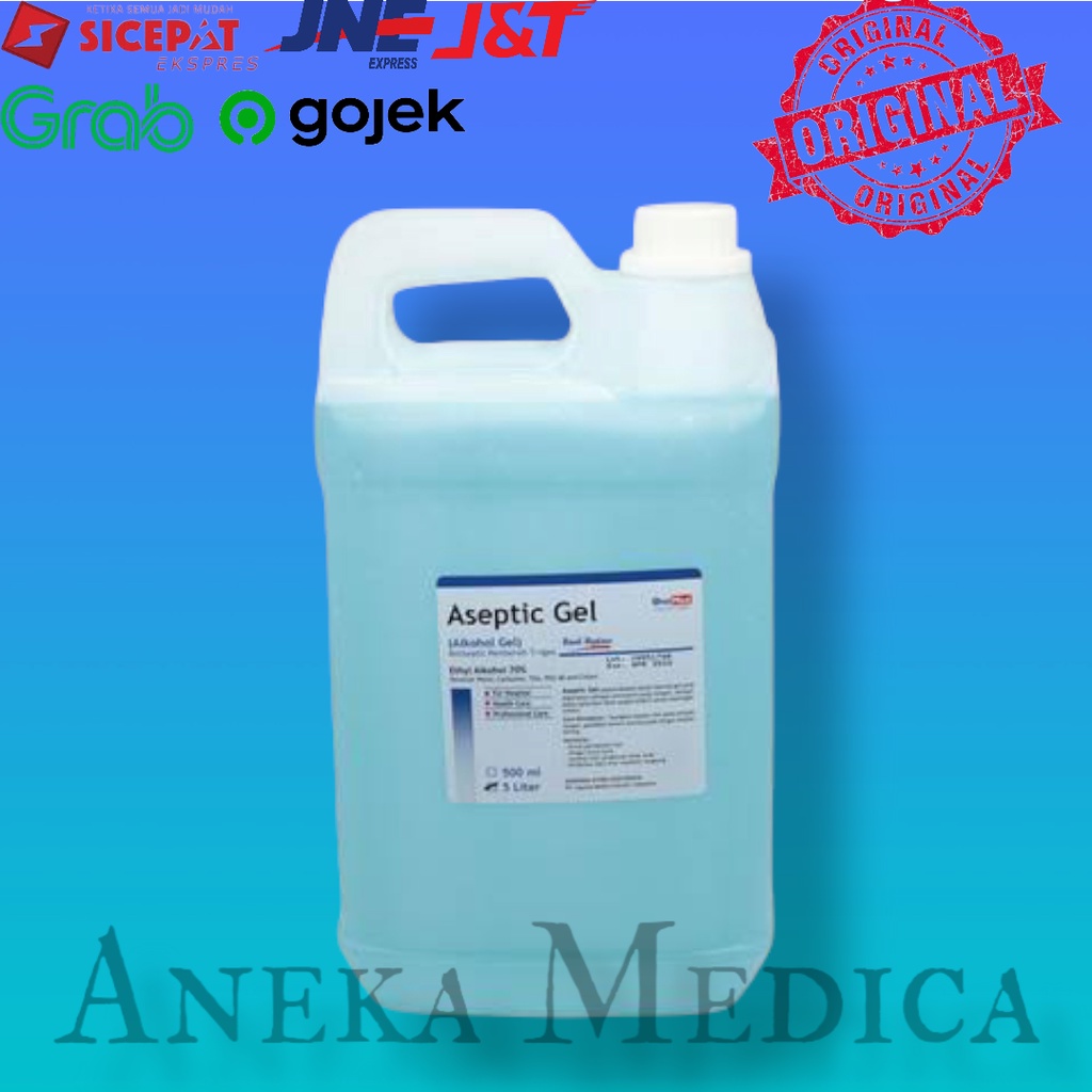 aseptic gel 5 liter refill onemed original / aseptic plus/ aseptic cair 5 L refill