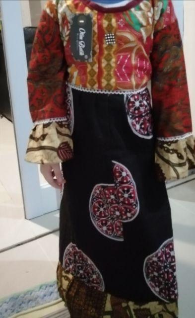 Gamis Batik Anak Kombinasi(balpong)