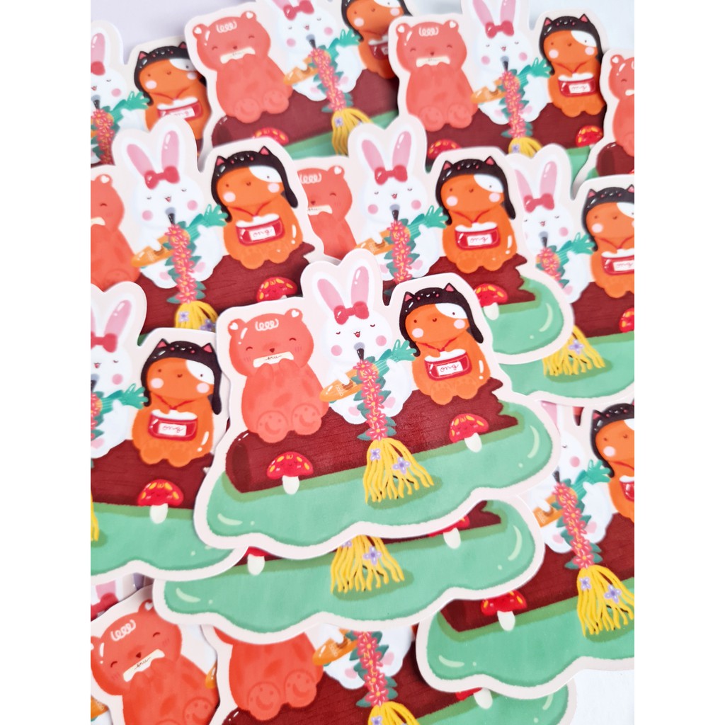 

chrisela studio | sticker waterproof - Busking in the forest