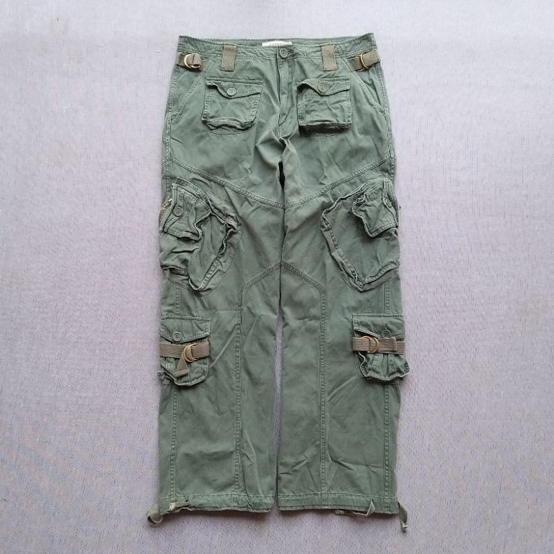 CONTI CELANA CARGO PANJANG ARMY SECOND SIZE XL 34 - 35
