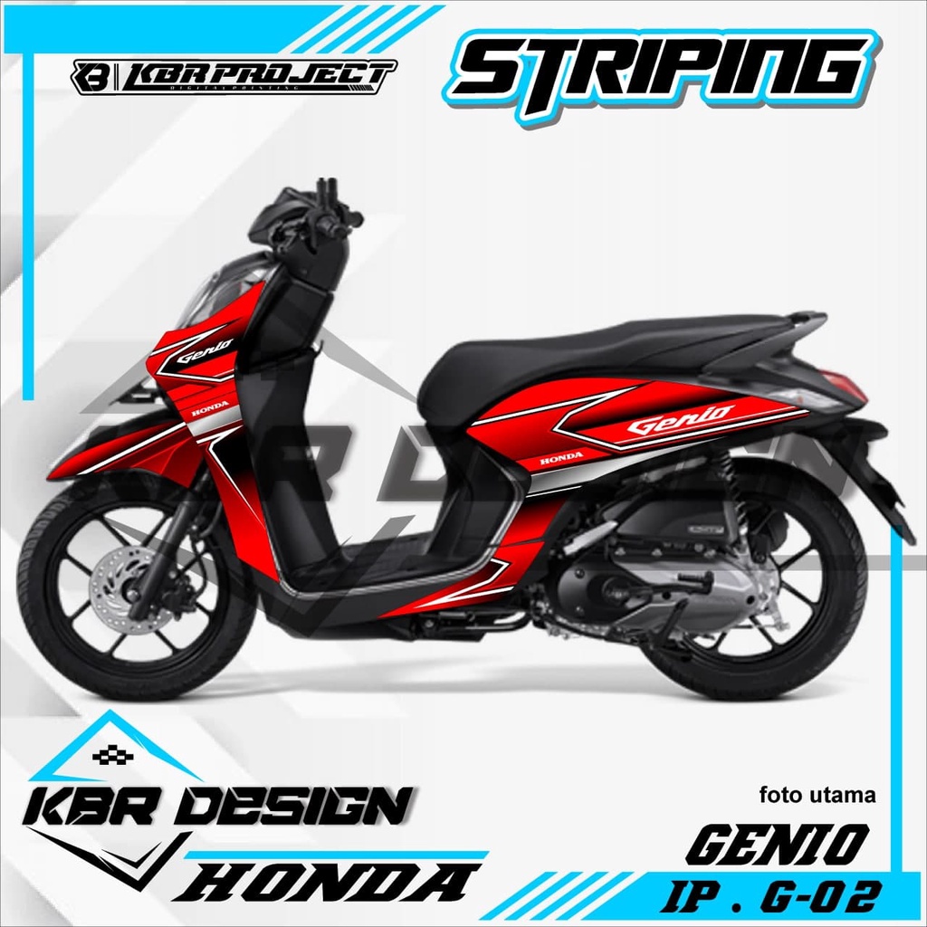 (COD) STICKER STRIPING MOTOR GENIO - STICKER STRIPING GENIO.02