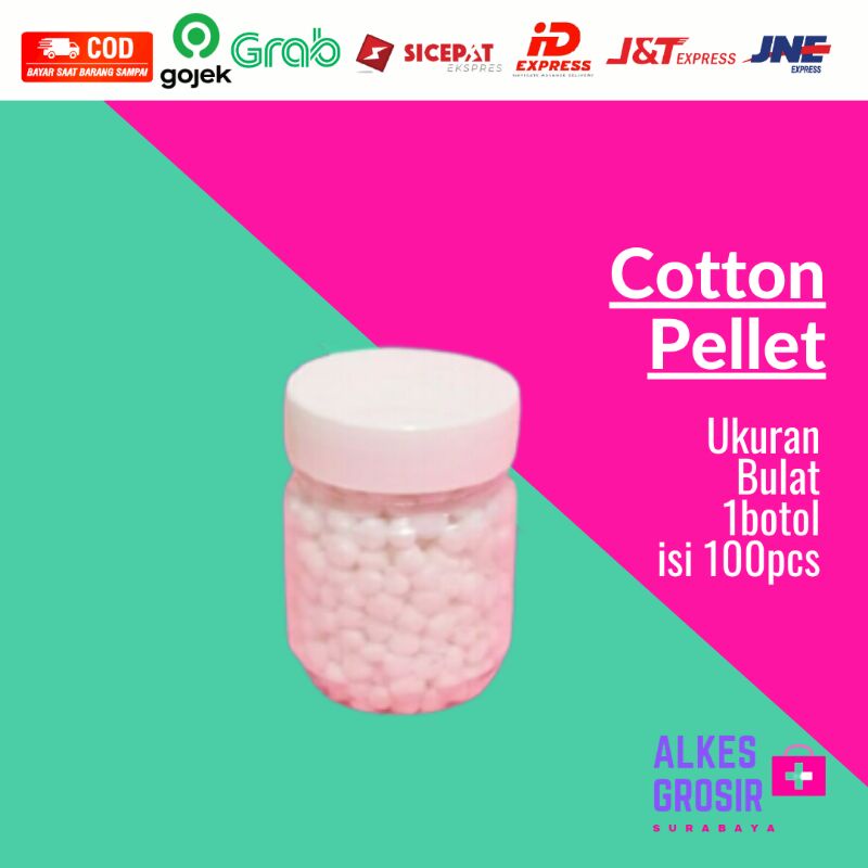 Jual Cotton Pellet Dental isi 100pcs Coton Palet Pelet Pallet Koton