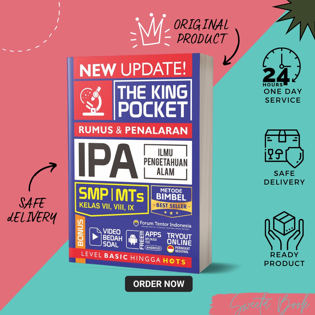 BUKU SMP NEW UPDATE THE KING POCKET IPA SMP/MTS TERBARU