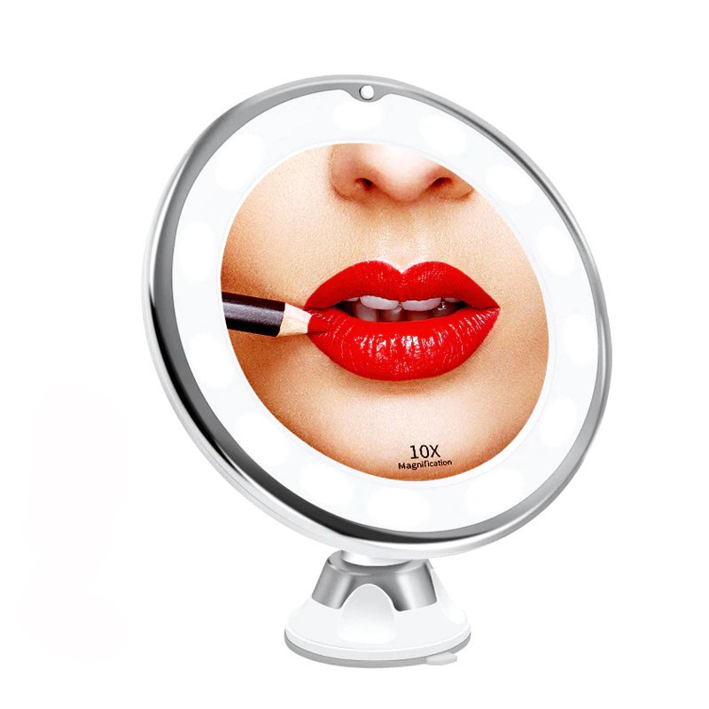 Kaca Cermin Make Up LED Lampu dengan Kaca Pembesar 10X