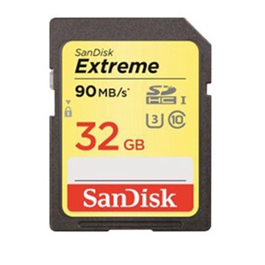 Sandisk 32 GB Extreme 90 mb/s SDHC Card