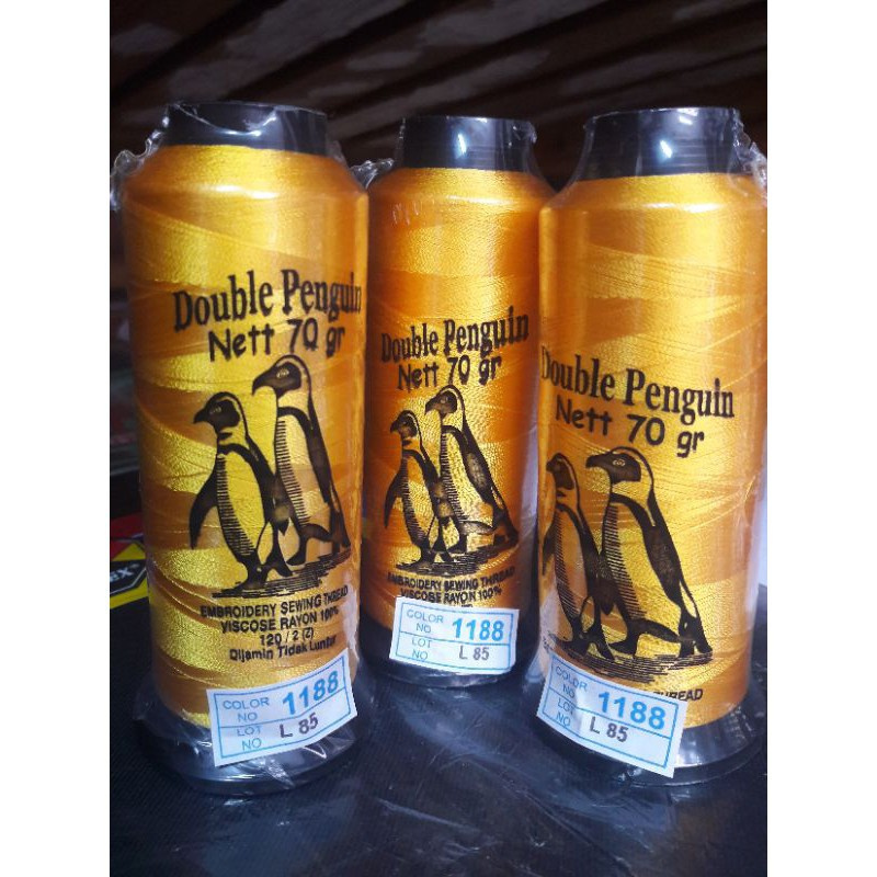 Benang bordir 1188 double pinguin