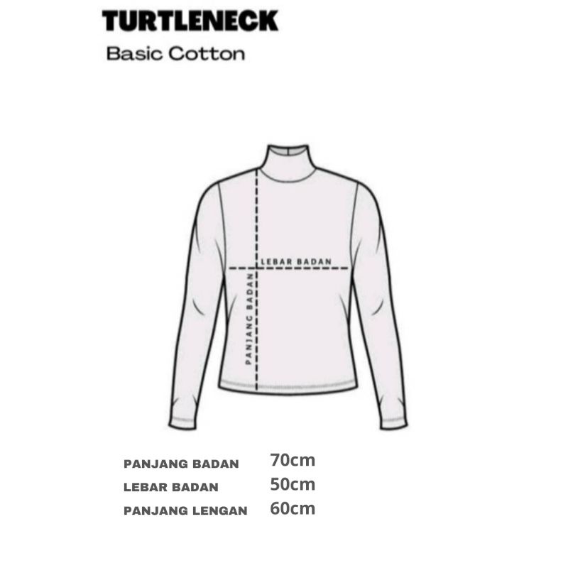 Kaos Turtleneck Pria Wanita Leher Tinggi Rib Premium-3