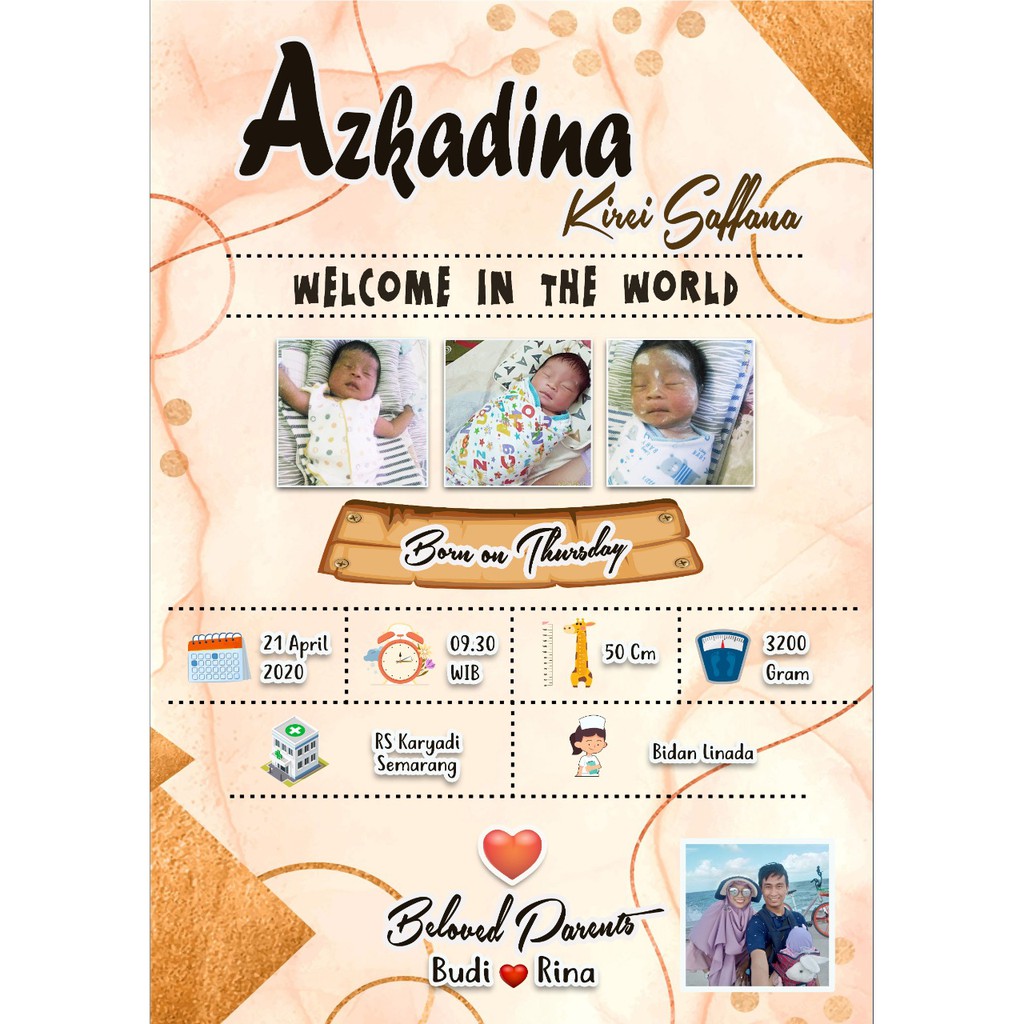 Desain Biodata Bayi - Bio Baby (SOFTFILE)-BD4