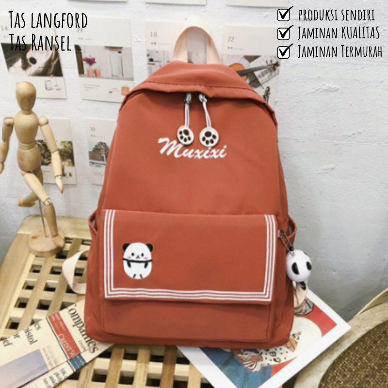 Tas Ransel Wanita - Tas Sekolah Kuliah Kerja Traveling Remaja Dewasa Model Korea Bagus Fashion Stylish Terbaru Murah Kekinian Besar Lucu Simple Casual Elegan Import Lokal Original Perempuan Cewek