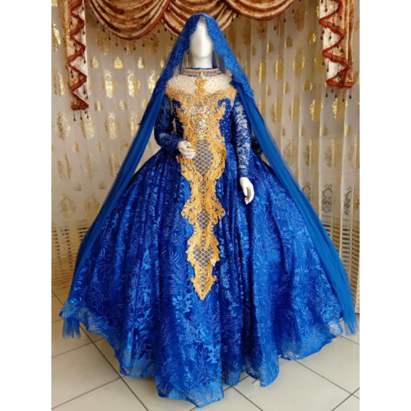 GAUN PENGANTIN BARBIE FULL PAYET MUTIARA MEWAH
