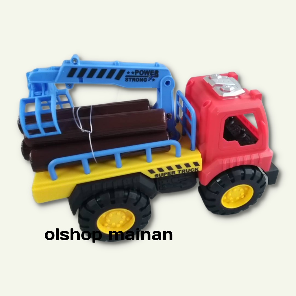 mainan anak mobil pengakut kayu/ truk pengakut/ truk kontruksi /kendaraan berat