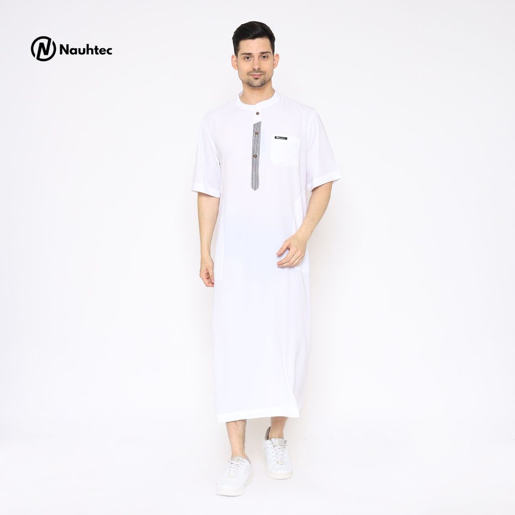 Jubah Sholat Pria Dewasa - baju Jubah Muslim Pria  Nauhtec Katun Premium