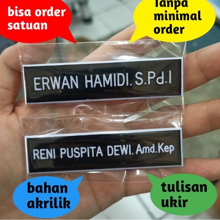 

Promo Gembira Nametag ukir magnet / pin nama / Nama dada ukir / Papan nama dada bhayangkari