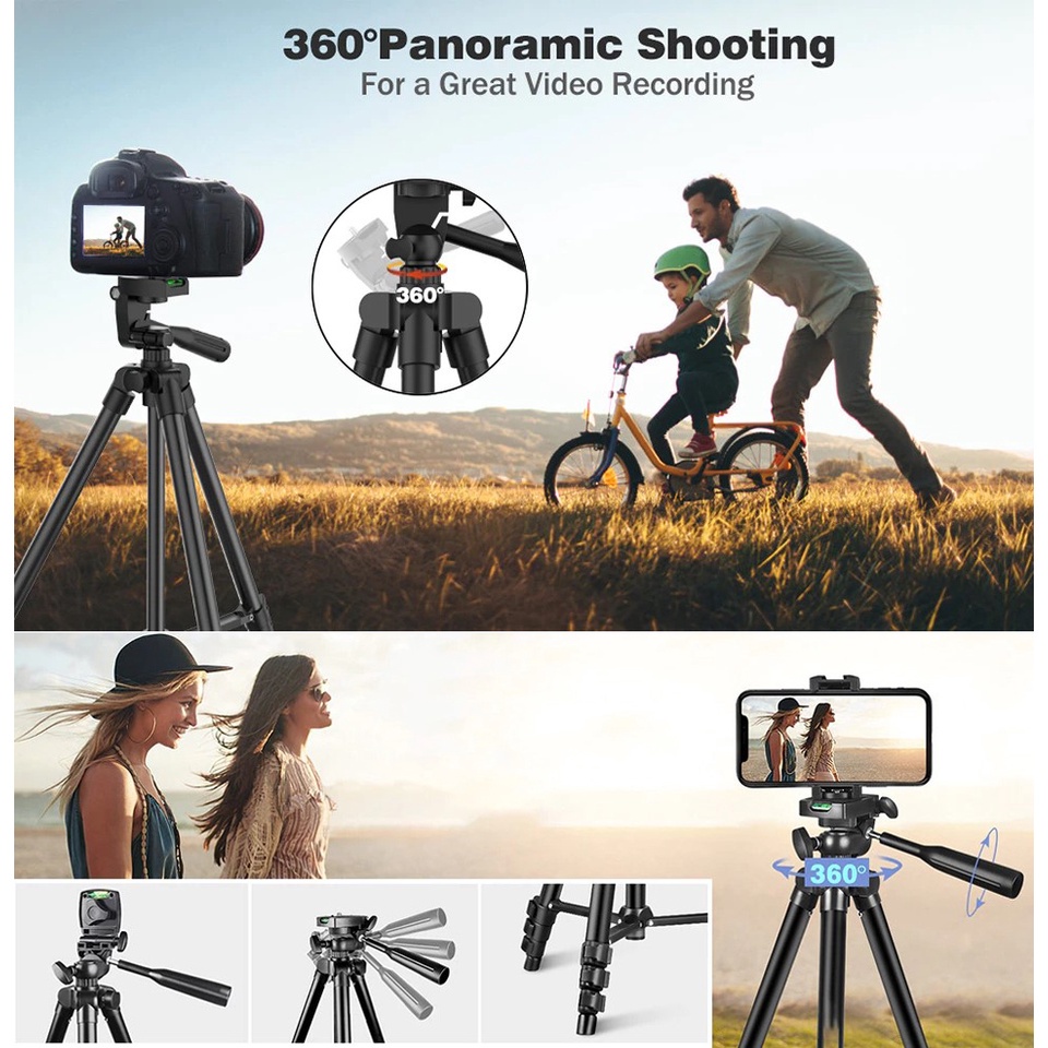 3120 Tripod + Free Holder U + Free Sarung tripod universal stand dudukan penyangga kamera HP -+1meter universal original