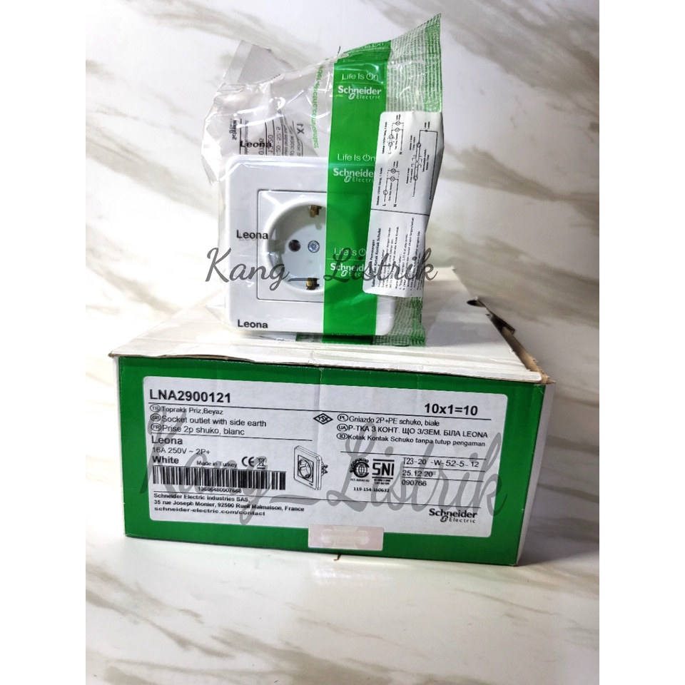 Stop Kontak Leona Non CP Schneider - LNA2900121