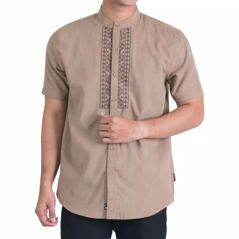 Baju Koko Elzatta Koko Tidzani Bahan Katun Coklat