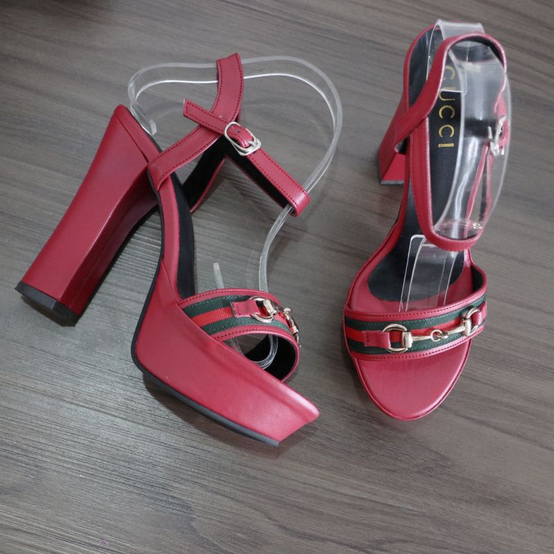 Image of High heels guci / Chunky heels guci 13 cm #4