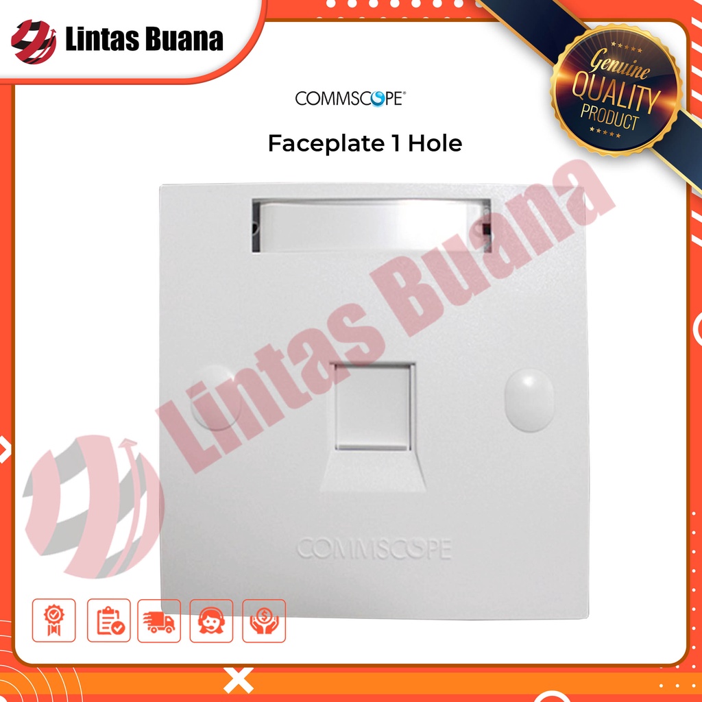 AMP Commscope Faceplate 1-Port / Face Plate 1 Hole ORIGINAL