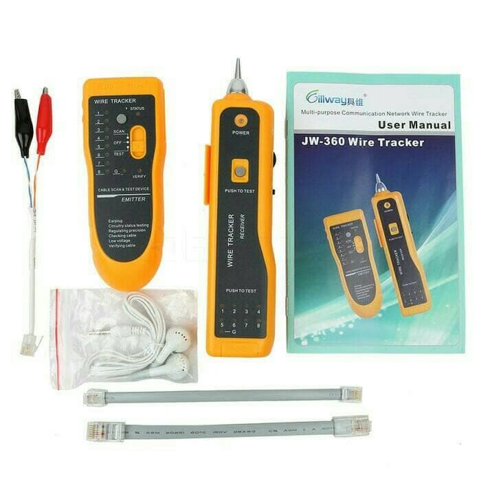 Lan Tester Kabel Wire Tracker JW360 Jaringan RJ45 RJ11 Alat Penguji UTP STP Finder Telephone JW-360