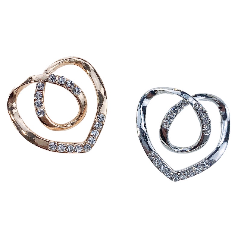 Fashionable multifunctional heart-shaped crystal ring buckle     M40216