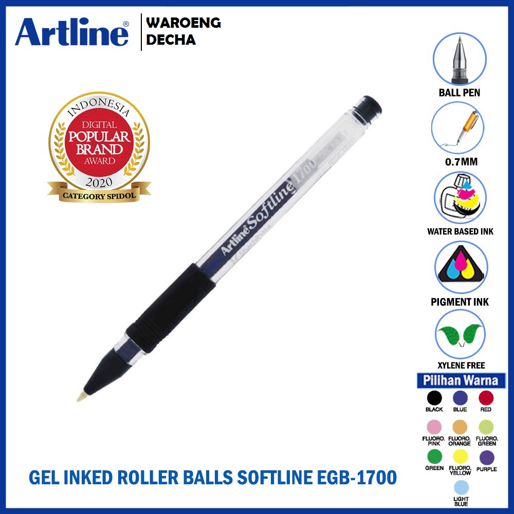

Pulpen Gel Artline New Geltrac Gel Pen EGB-1700/1900