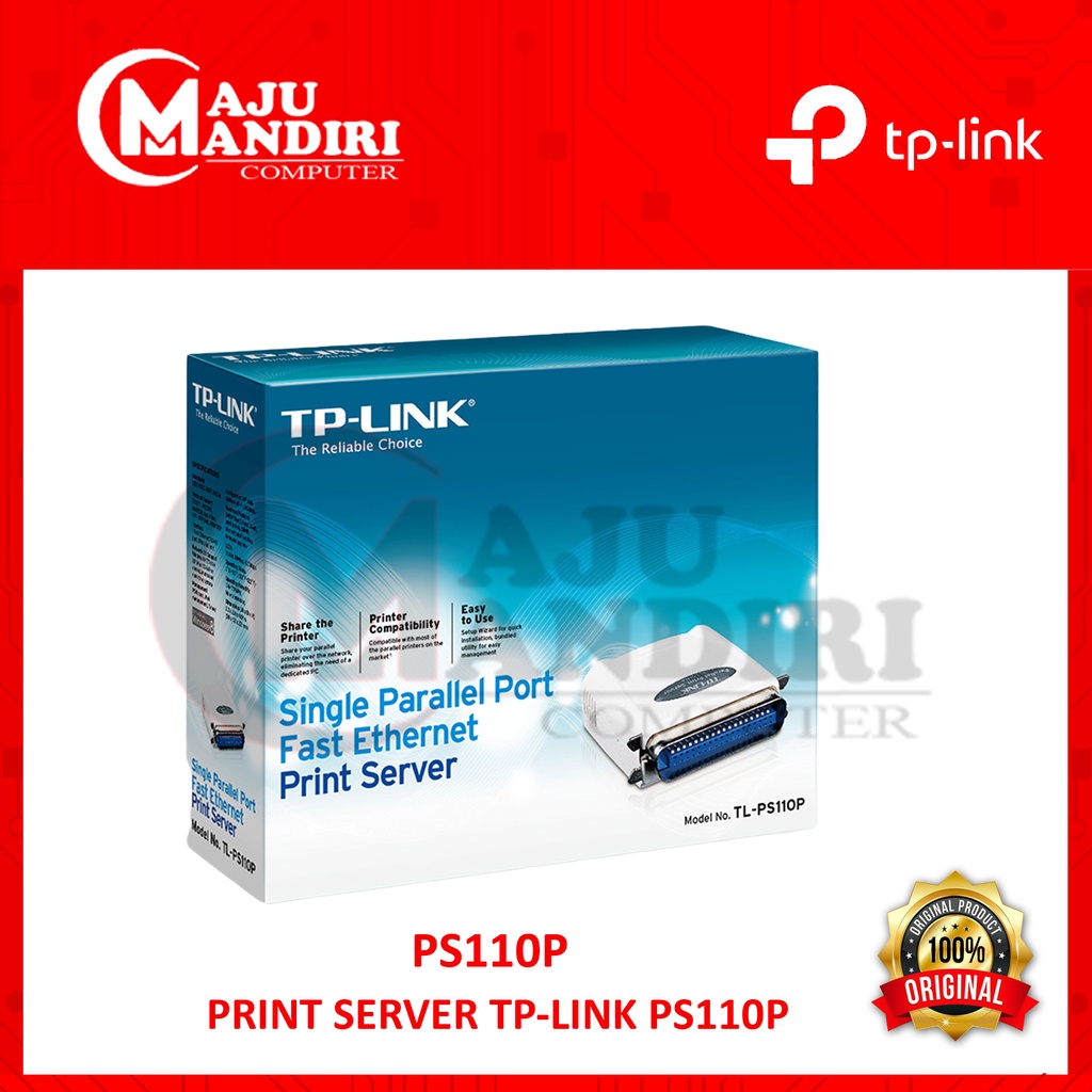TP-LINK TL-PS110P TPLINK PARALLEL PORT FASAT ETHERNET PRINT SERVER