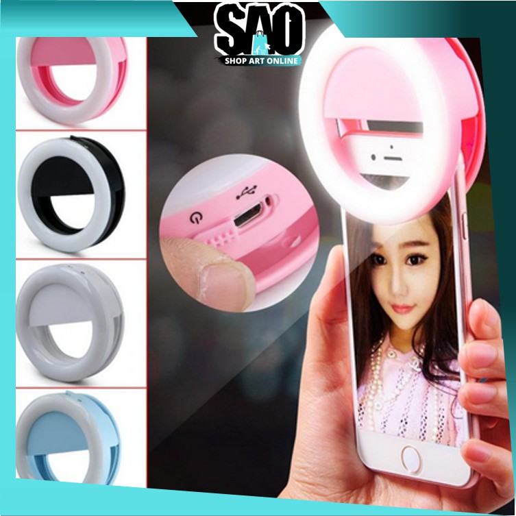 SAO -  R250 Ringlight Selfie LED / Lampu Ringlight Selfie Bulat / Selfie Ring Light Rechargeable