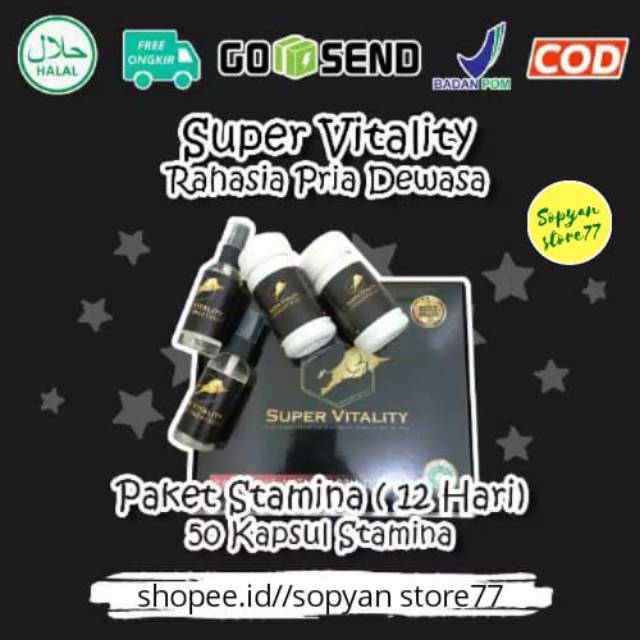 SUPER VITALITY PAKET STAMINA ISI 50 KAPSUL UNTUK MENINGKATKAN VITALITAS