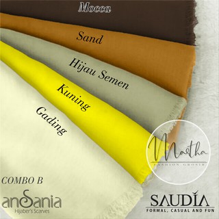 Jilbab Saudia Warna Kuning Kunyit