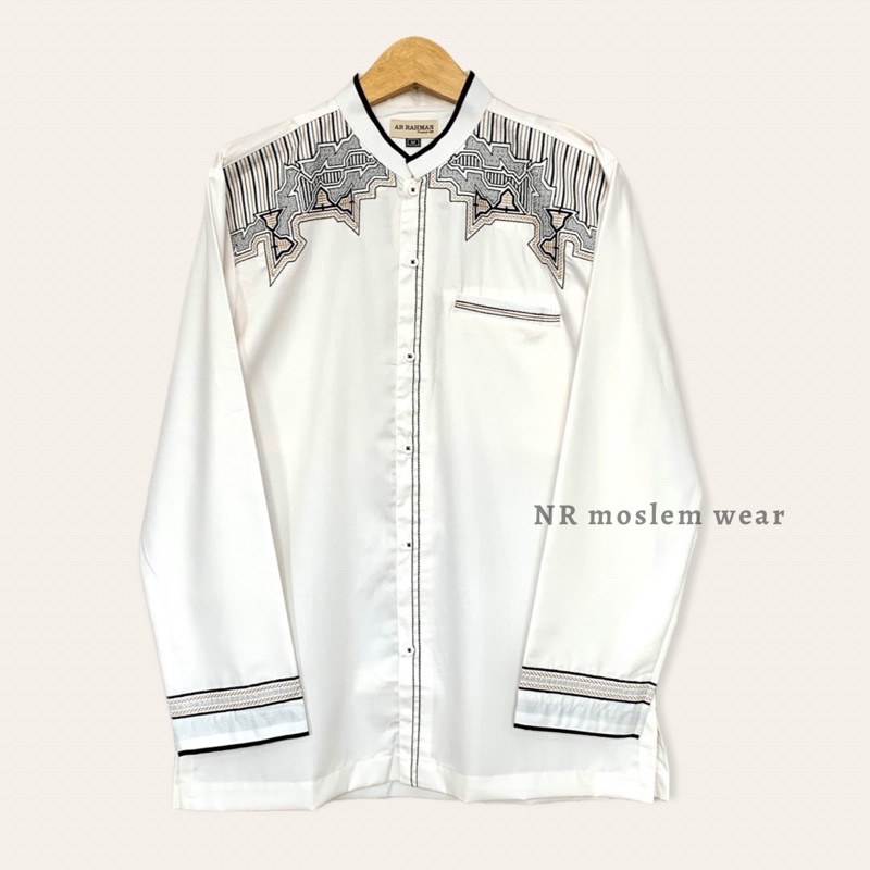 BAJU KOKO PUTIH DEWASA TANGAN PANJANG  / KOKO ARRAHMAN PANJANG / BAJU KOKO KATUN ADEM kode ( ARK )