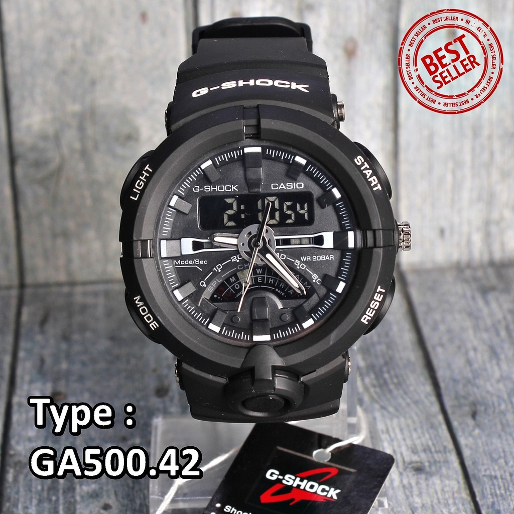 Free Ongkir   BEST SELLER  G-Shock Casio FULL BLACK HITAM DUAL TIME MTGS1000 , Jam tangan pria