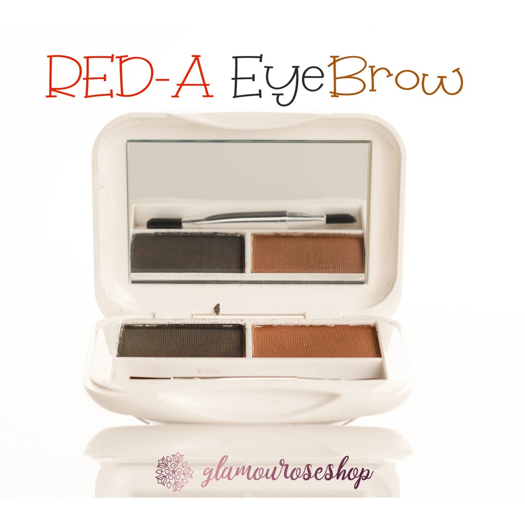 Red-A Eye Brow Cake Coklat Tua Coklat Muda Pallete Eyebrow