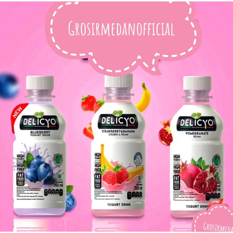 DELICYO YOGURT DRINK 250 ML - MINUMAN KESEHATAN ENAK BERGIZI