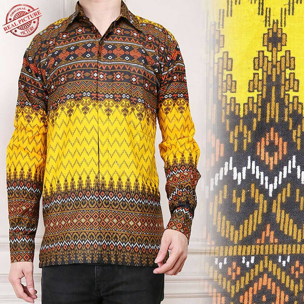 SB Collection Atasan Kemeja Reno Modern Batik Lengan Panjang Pria