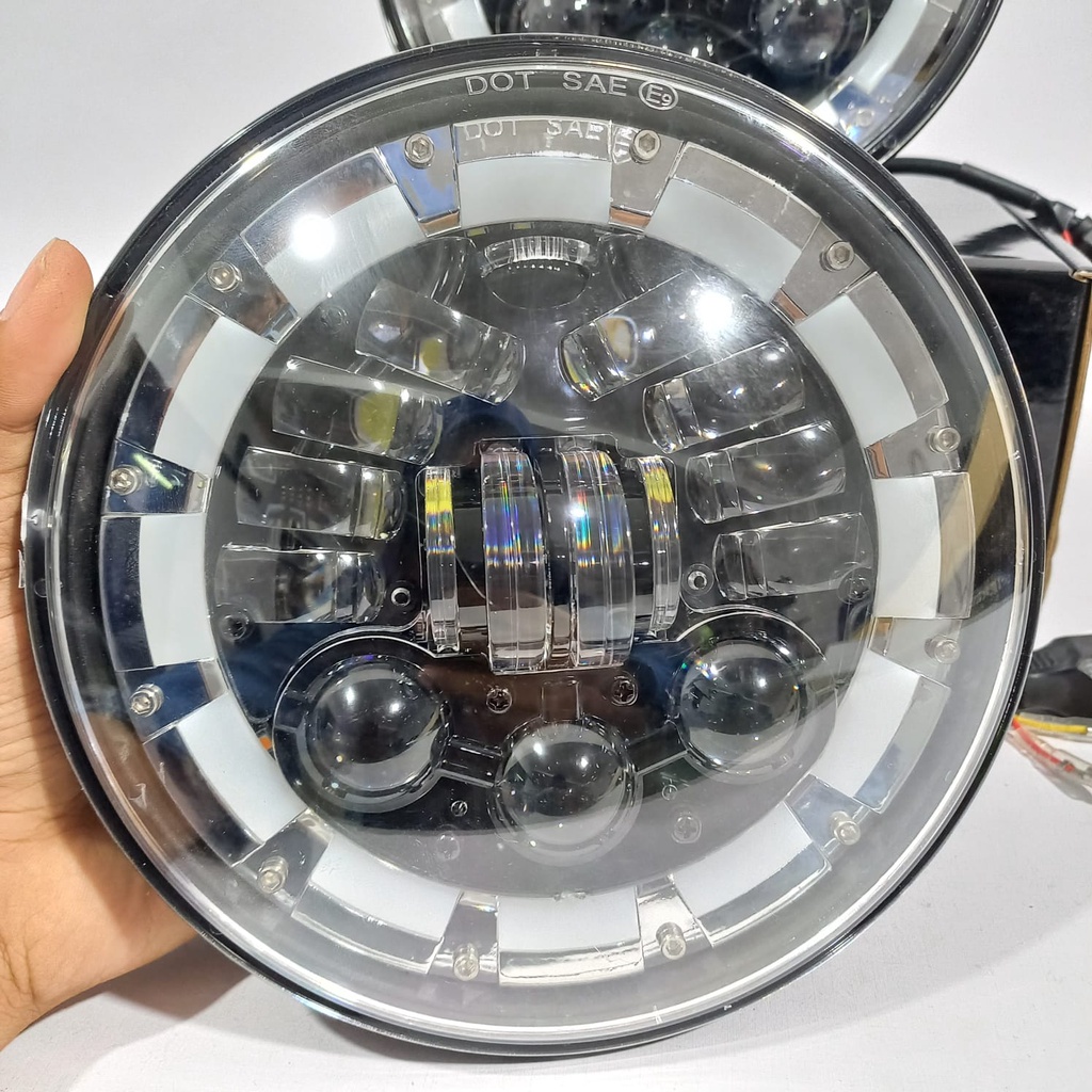 LAMPU DEPAN DAYMAKER 7 inch 19 LED NEW JAPSTYLE HEADLAMP CUSTOM