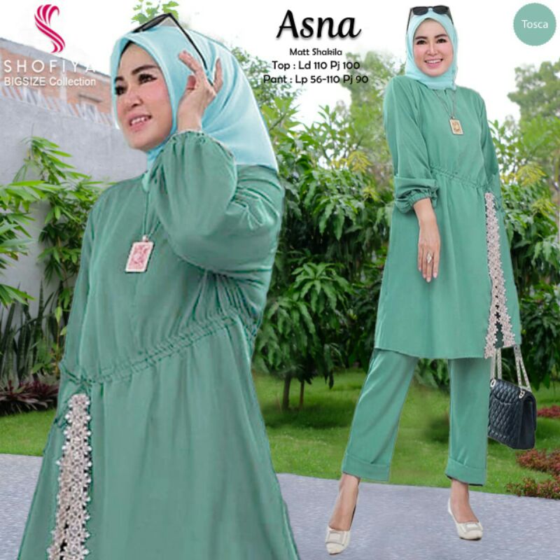 ASNA One Set (top &amp; pants) Berlabel Shofiya