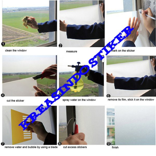 STIKER KACA _ STIKER KACA SANBLAST MOTIF BUNGA BATIK