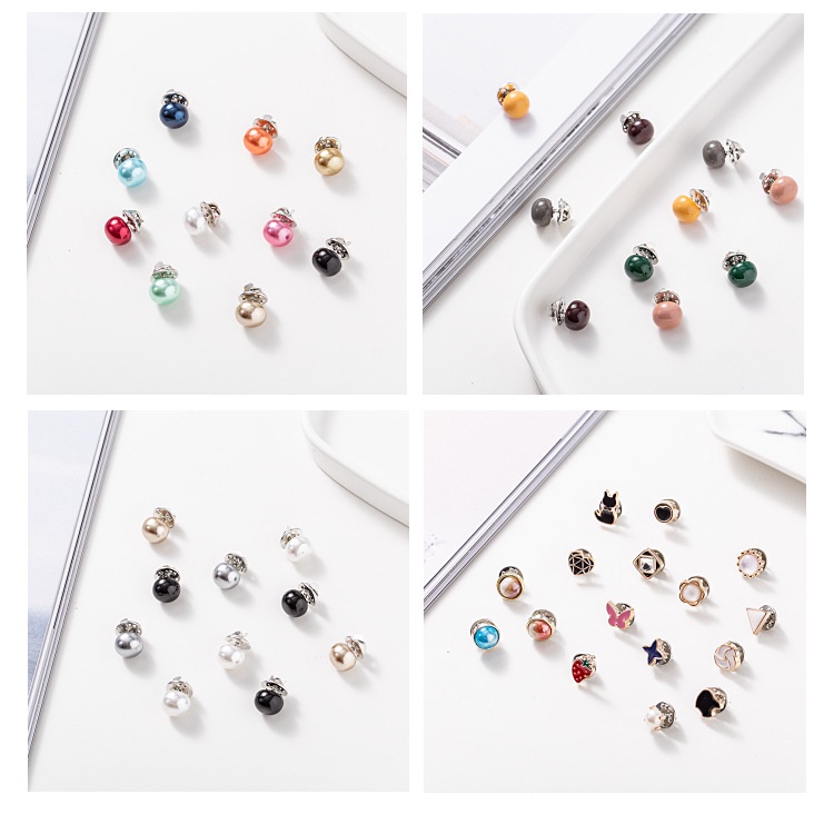 10 Pcs Bros Pin Kecil Anti Silau Gaya Korea Untuk Dekorasi Pakaian