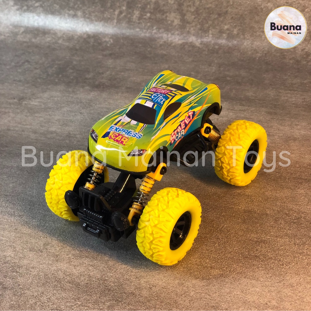 DIECAST OFF ROAD STUNT VEHICLE MAINAN MOBIL MOBILAN ANAK PULL BACK DIE CAST TRUCK