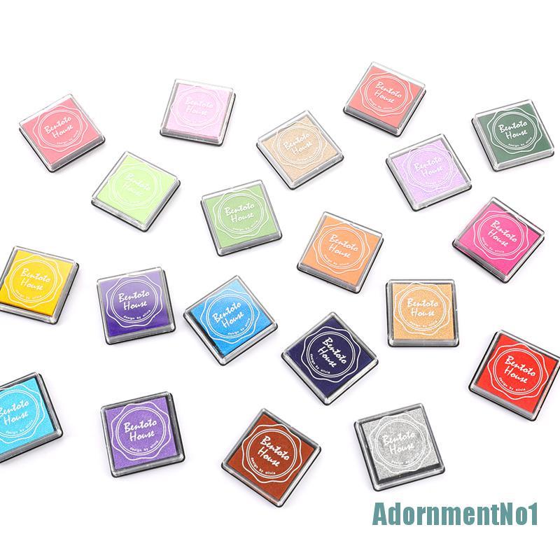 (AdornmentNo1) 20pcs / Set Pad Tinta Stempel Multiwarna Untuk Kerajinan Tangan / Scrapbook DIY