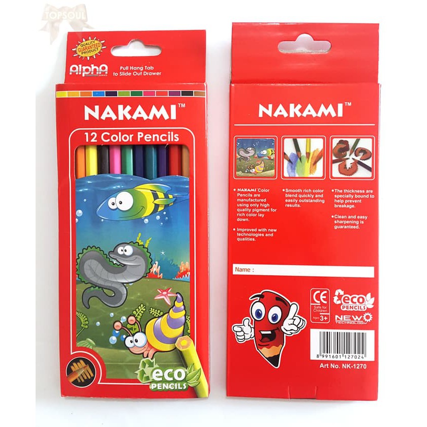 

Terlaris Pensil Warna Panjang 12 Color Pencil Elegan