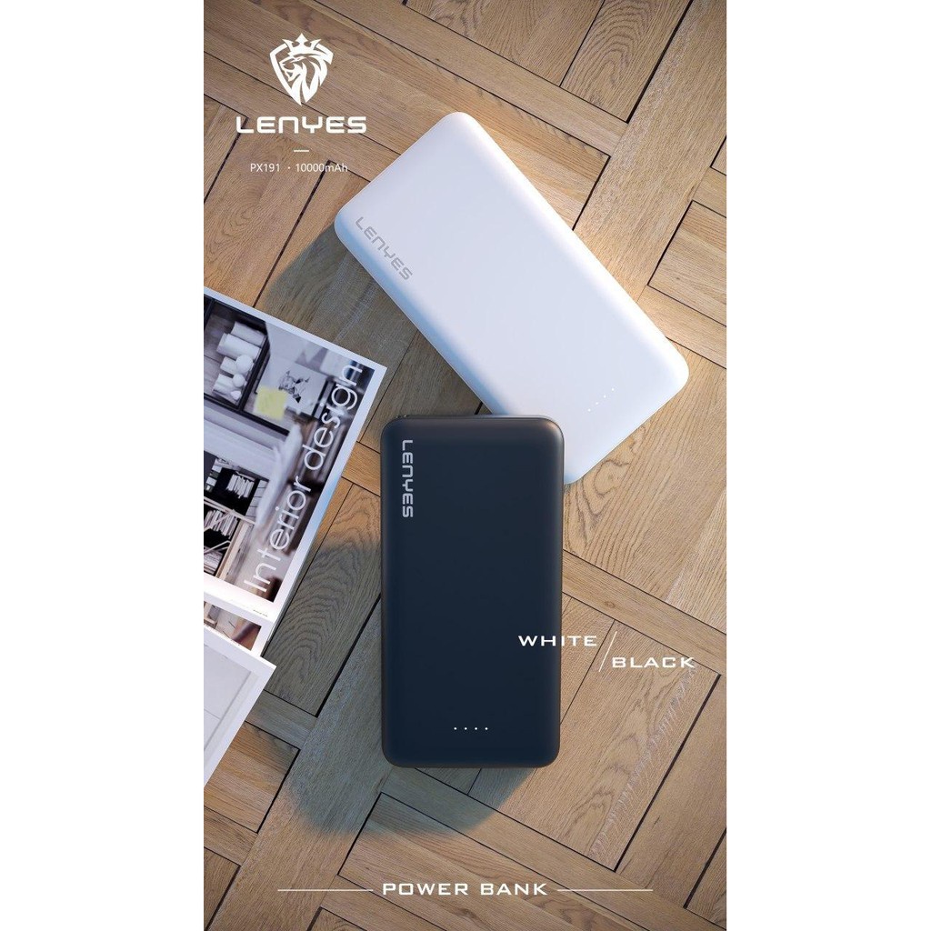 LENYES PX191 10000mAh 2USB POWERBANK REAL CAPACITY -ORIGINAL