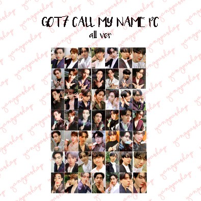 [READY / SET] GOT7 CALL MY NAME GOTV PHOTOCARD FAN MADE UNOFFICIAL YANGPASHOP JACKSON JB JINYOUNG