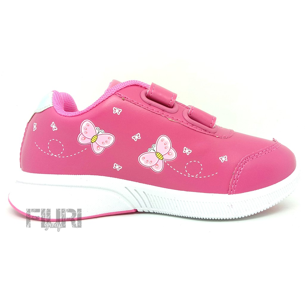 FIURI - ANDO ORIGINAL -  LILY FLY PEREKAT 29-32 PINK - SEPATU SNEAKERS KANVAS SOL KARET ANAK KECIL PEREMPUAN PERI KUPU-KUPU KETS LUCU FASHION TRENDY - SEPATU SEKOLAH PAUD TK KRETEKAN PEREKAT CEWEK MURAH PROMO DISKON BONUS KAOS KAKI