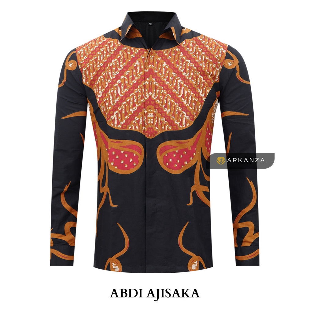 ABDI AJISAKA Hem Atasan Kemeja Baju Batik Pria Cowok Laki Laki Slimfit Full Lapis Furing Lengan Panjang Lengan Pendek Original Asli Batik Arkanza